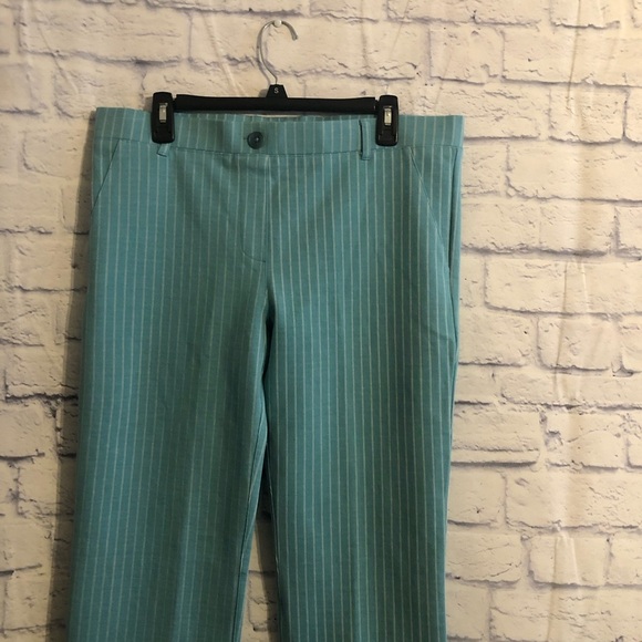 BETABRAND Blue & White Striped Yoga Pull On Trouser Pants Sz XL Long - Picture 2 of 6
